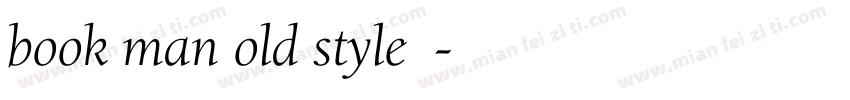 book man old style字形字体转换